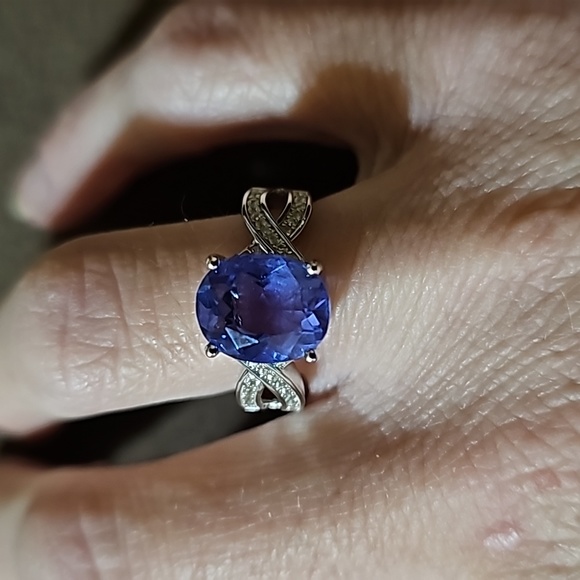 Color Change Fluorite & White Zircon in Sterling Silver Size 7! 😍 - Picture 5 of 8